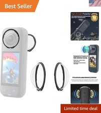 Lens Guards for Insta360 X5 10H Hardness High Transparency Tempered Glass Len...