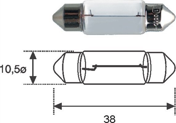 2x ✅Fits MAGNETI MARELLI 009418100000 bulb C5W 12V 38mm SV8,5-8 pack ⭐UK Seller⭐ - Image 2