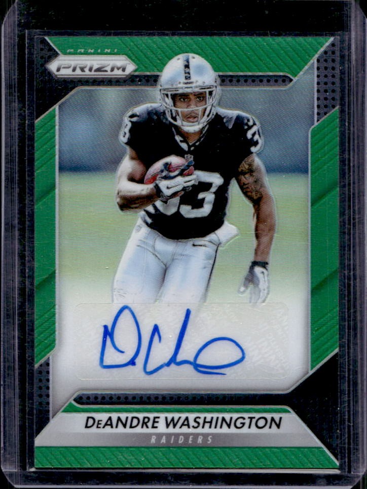 DeAndre Washington Panini Prizm Rookie Autograph Prizm #RADWS Green