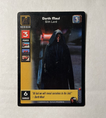 Decipher Star Wars Young Jedi CCG Darth Maul Sith Lord #106 (1999) English