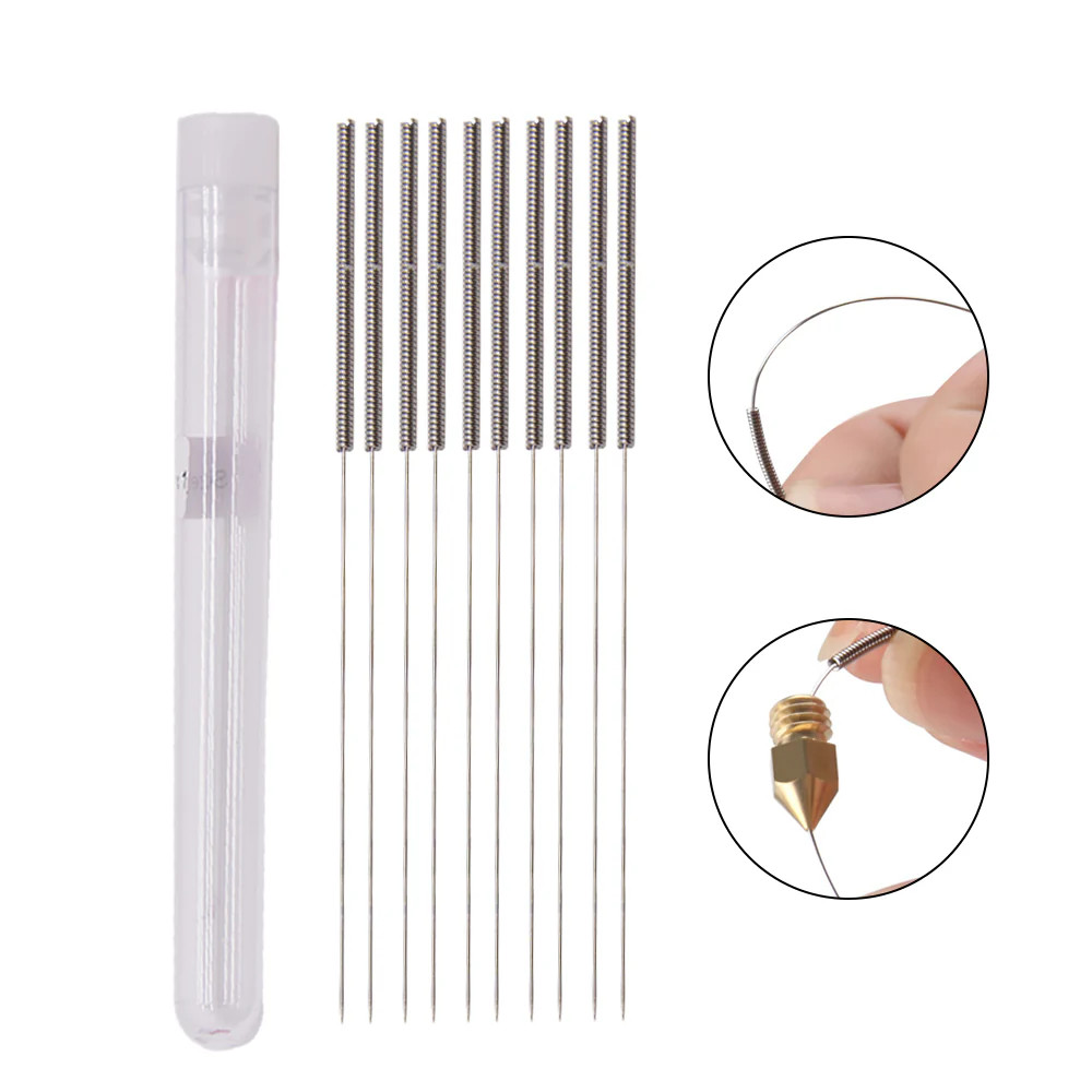 MK8 Reinigungs Set 0.4mm | Nadeln | Nadeln+Pinzette+Düse/Nozzle 3D-Drucker - Bild 5