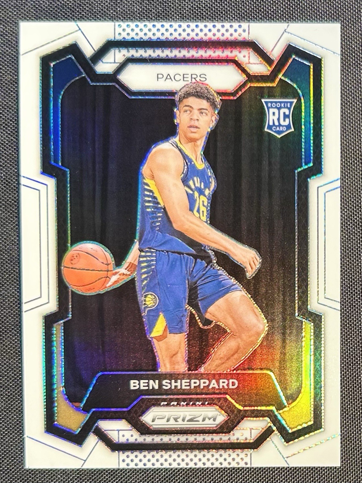 2023-24 Panini Prizm White /175 Ben Sheppard #172 Rookie RC Pacers Color Match