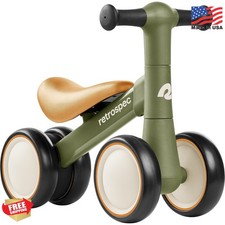 Retrospec Cricket 2 Baby Walker Balance Bike with 4 Wheels - Safe Learning Toy f