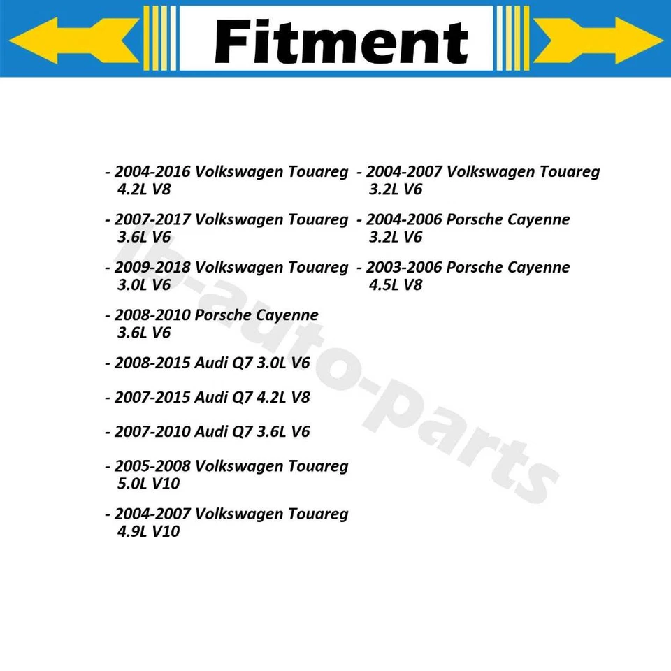 Передний задний тормозной шланг 4x для 2004-2007 Volkswagen Touareg 3,2 л - Изображение 2 из 4