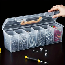 17pcs Multi Compartment Tool Parts Organizer Storage Box Set Box For Screws