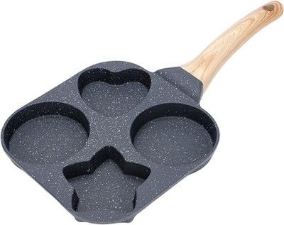 Egg Frying Pan 4-Cup, Nonstick Egg Pan, Omelet Pan with Handle, Breakfast Frying
