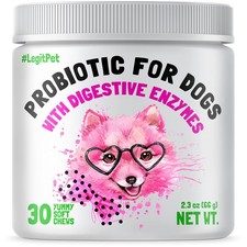 Probiotics for Dogs Natural Digestive Enzymes Prebiotics 30, Probiotic