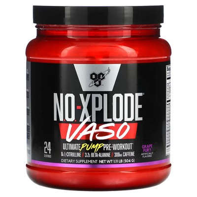 2 X BSN, No-Xplode VASO, Ultimate Pump Pre-Workout, Grape Fury, 1.11-Worldwide