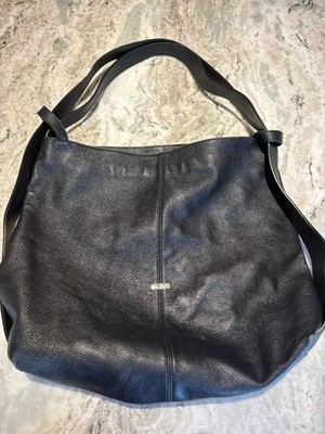 Roberto Uggari Milano Italy Made Black Large Hobo Shoulder Bag Tote