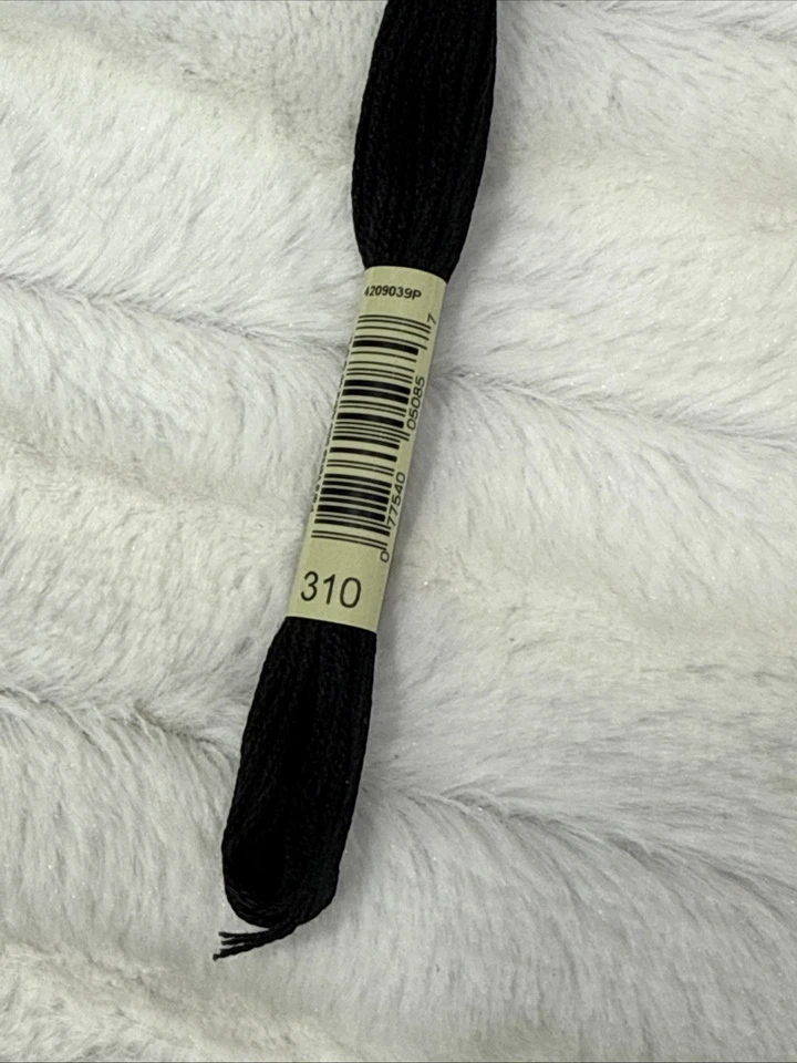 12 Pack Box Of Mouline Special DMC 25 Embroidery Floss Skeins Cotton Black 310 - Image 4 of 4