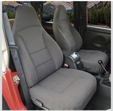 Jeep Wrangler Tj Front Seat Covers In Gray Water-resistant Thickened Fabric