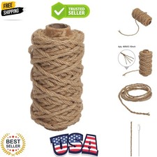 Multi-Purpose 66 Feet Jute String Rope - Strong 4mm Thickness for All Projects
