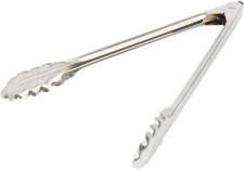 Heavy Duty Scallop Utility Tongs 12 Inch 44 Series W/ Stainless Steel
