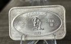 VINTAGE 1973 USSC FINE SILVER ART BAR - AQUARIUS