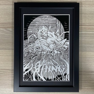 THE THING Film Gerahmtes Poster Kunst: John Carpenter Horrorfilm