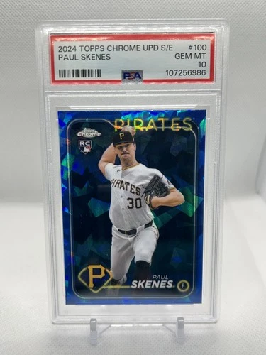 Paul Skenes 2024 Topps Chrome Update Sapphire Edition Rookie #100 (RC) PSA 10