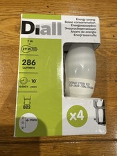 Diall Light Bulb 7 Watt Large Bayonet X 4