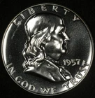 1957 FRANKLIN HALF DOLLAR FLASHY PROOF