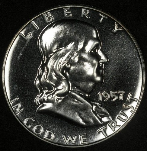 1957 FRANKLIN HALF DOLLAR FLASHY PROOF