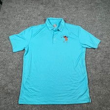 Callaway Performance Polo Shirt Mens Large Light Blue Opti Dri Stretch Side Slit