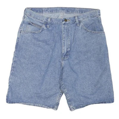 WRANGLER Short Décontracté Femme Denim Bleu XL W38 Mélange Coton Coupe Relax - Photo 1/4