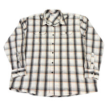 Wrangler Wrancher Men s Pearl Snap Shirt 2XL Plaid Long Sleeve Western Cowboy