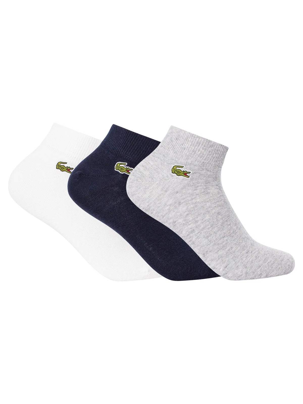 Lacoste Men's 3 Pack Low Socks, Multicoloured