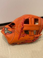 Mizuno Select 9 Soft Baseball Glove Orange Used with Storage Bag