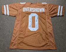 DeMarvion Overshown Signed Agent O Orange Jersey Beckett Auto Longhorns Football