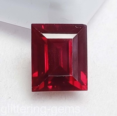 4.00 Carat Burma Blood Red Ruby Emerald Cut IGL Certified Loose Gemstone 5DNG