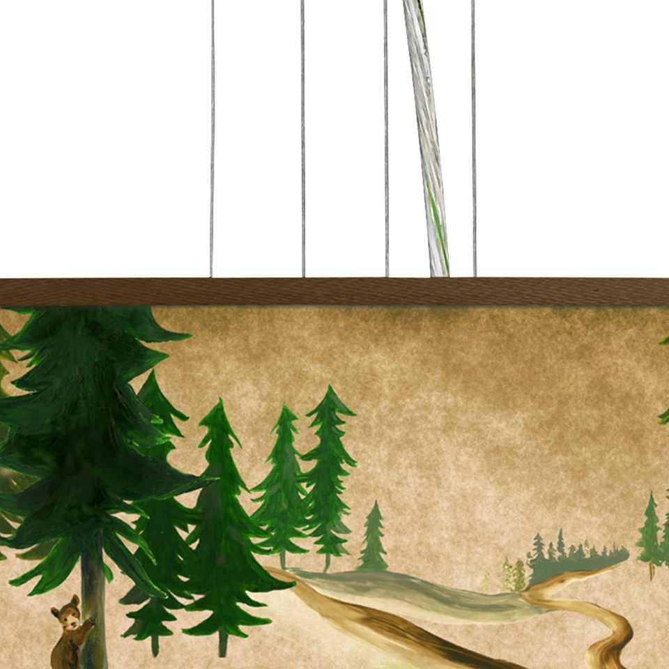 Bear Lodge Giclee 24" Wide 4-Light Pendant Chandelier - Image 2 of 4