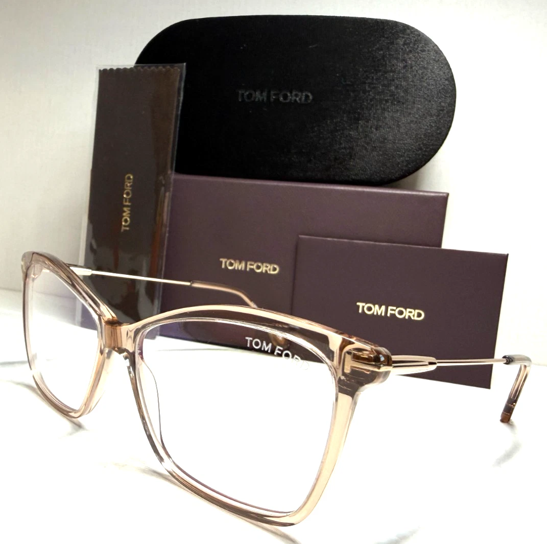 TOM FORD Eyeglasses TF5840B-066-56 Size 56/18/cateye BRAND NEW W CASE Tom Ford Gold Eyeglass Frames for sale | eBay main image 3