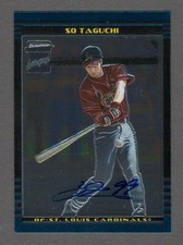 SO TAGUCHI 2002 Bowman Chrome AU RC On-Card Auto Autograph Rookie Cardinals 2. rookie card picture