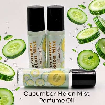 Cucumber Melon Mist Perfume Oil | Fresh Cucumber & Melon Scent | 7 ml Rollerball