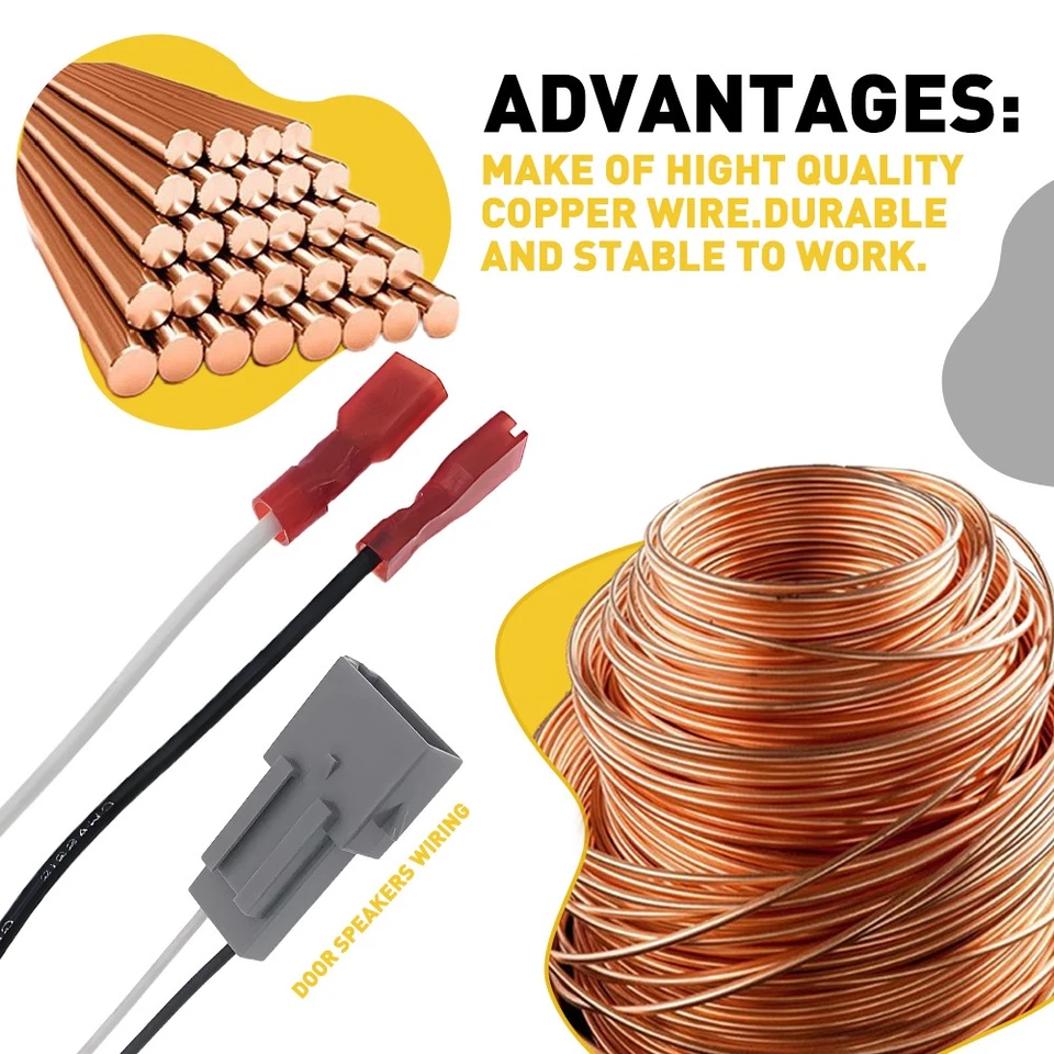 2 pares (4) adaptadores de cable de altavoz Metra 72-5512 para vehículos Ford seleccionados 1986-up Foto 4 de 4