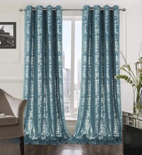 always4u Soft Velvet Curtains 108 Inch Length Long Luxury Bedroom Curtains Si...