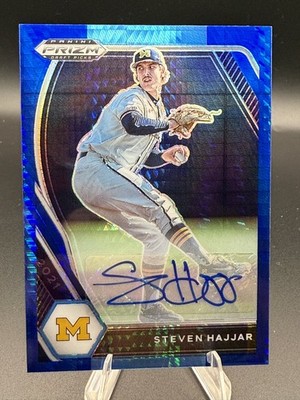 2021 Panini Prizm Draft Picks - Steven Hajjar #PDP61 Blue & Carolina Blue Hyper