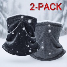 2PACK Neck Warmer Neck Gaiter Fleece Neck Scarf Winter Neck Cover Ski Tube Scarf