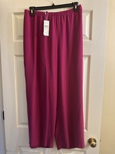 Eileen Fisher Women's Rhapsody Silk Georgette Crepe Straight Ankle Pants 2X