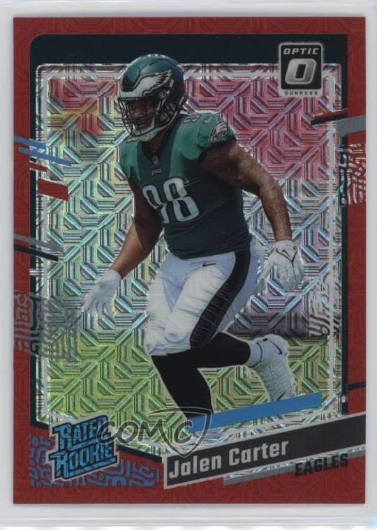 2023 Panini Donruss Optic Rated Red Mojo Prizm Jalen Carter #281 Rookie RC 8mm