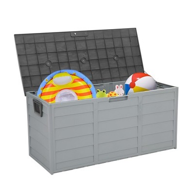 Yescom 75 Gallon Deck Box Storage Outdoor Patio Organizer Furniture Garden