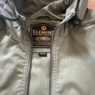 Element Wolfeboro Collection Herren Collegejacke XL Grün Kapuze Reißverschluss