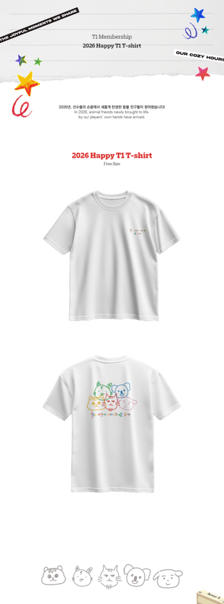 AUTHENTIC] 2026 HAPPY T1 MERCHANDISE FAKER DORAN KERIA PEYZ ONER