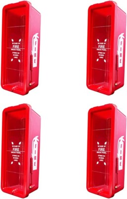   (4 PACK) 5 LB RED FIRE EXTINGUISHER CABINET INDOOR/OUTDOOR  ''FREE SHIPPING''