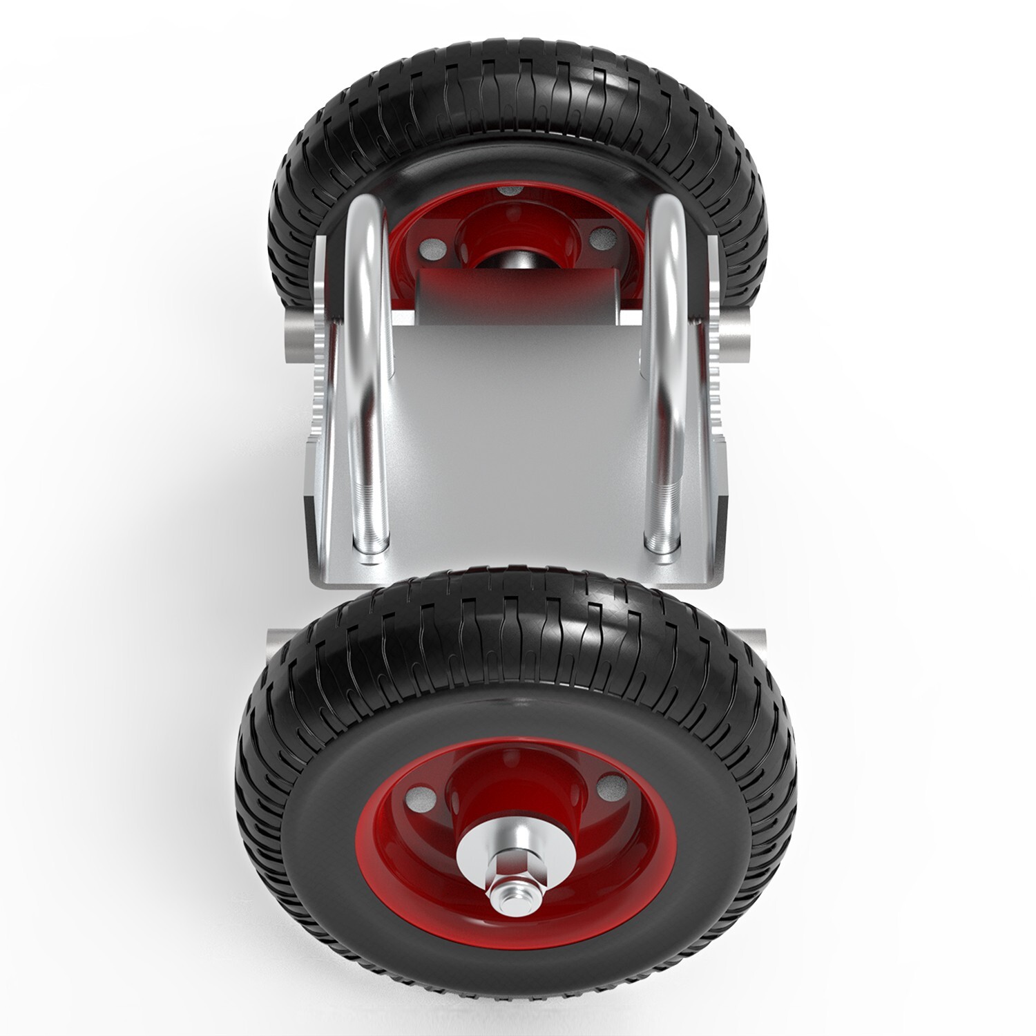 Blütezeit Rolling Gate Wheel 6-Inch Heavy Duty Rubber Carrier with Hardware Kit