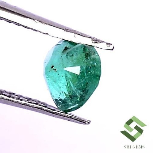 5x5 mm Certified Natural Emerald Heart Shape Cut 0.47 CTS Untreated Loose Gems - Picture 6 of 6