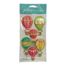 Jolees Boutique Dimensional Stickers Hot Air Balloons 5051038 Beaded 3D Stickers