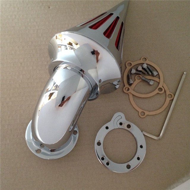Chrome Spike Cone Air Cleaner Intake Filter For Harley S&S CV Sportster