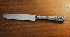 New French Hollow Knife with Bolster Repousse Sterling, 1924, S.Kirk & Son, Inc