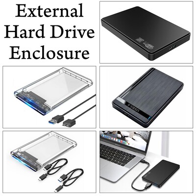 Externes Festplattengehäuse Case 2,5'' Zoll SATA III HDD/SSD USB 3.0/3.1 Typ C